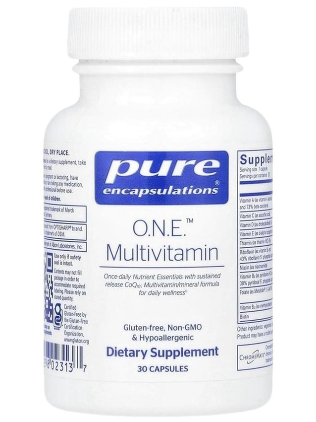 Pure Encapsulations, Мультивитамины O.N.E. с CoQ10, Multivitamin, 30 капсул