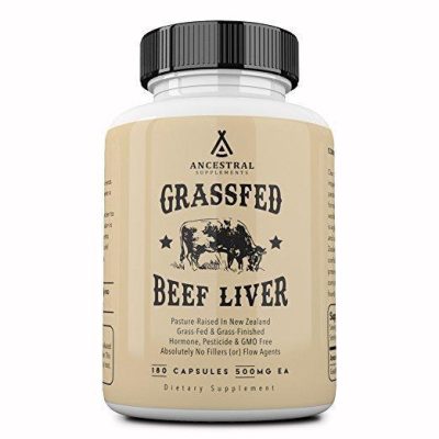 Ancestral Supplement, вытяжка из печени говяжьей, Grass-fed Beef Liver, 500 мг, 180 капсул