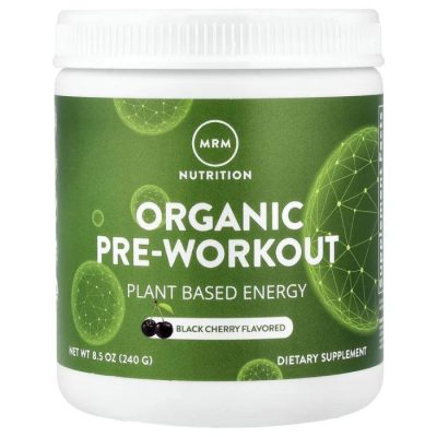 MRM Nutrition, Органический предтренировочный продукт, Pre-workout, вкус черная вишня, 240 г