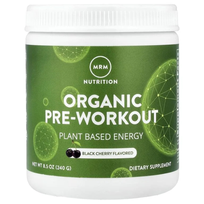 MRM Nutrition, Органический предтренировочный продукт, Pre-workout, вкус черная вишня, 240 г