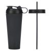 HydroJug, шейкер + стакан, Hydro SHKR Tumbler, нержавеющая сталь, черный, 700 мл (24 унции)
