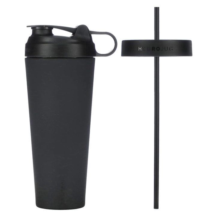 HydroJug, шейкер + стакан, Hydro SHKR Tumbler, нержавеющая сталь, черный, 700 мл (24 унции)