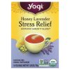 Yogi Tea, Stress Relief, чай cо вкусом меда и лаванды, без кофеина, 16 чайных пакетиков
