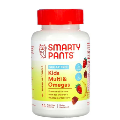 SmartyPants, Kids Multi & Omegas, Мультивит+Омега, б/сах, клубника/банан, 44 шт