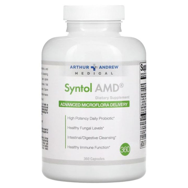 Syntol AMD, добавка-синбиотик для улучшения микрофлоры, 360 капсул, Arthur Andrew Medical