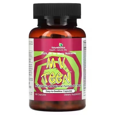 Futurebiotics, M.V. Teen, Мультивитамины для подростков, 180 капсул