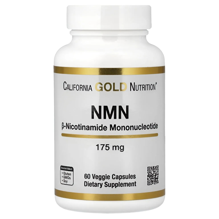 California Gold Nutrition, NMN (бета-никотинамид мононуклеотид), 175 мг, 60 капсул