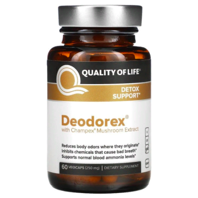 Quality of Life Labs, Deodorex, экстракт грибов Champex, 250 мг, 60 вег капс - срок до 01/26