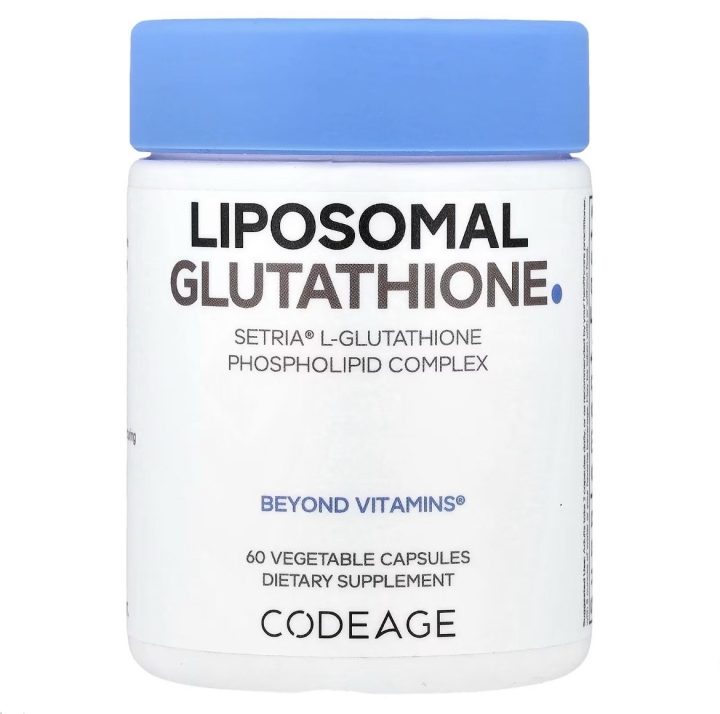 CodeAge, Липосомальный глутатион, Liposomal Glutathione, 500 мг, 60 капсул