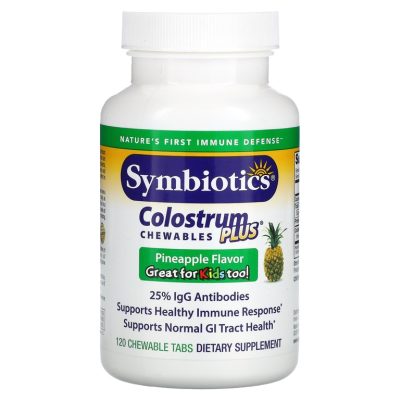 Молозиво, Colostrum Plus, Symbiotics, со вкусом ананаса, 120 жевательных таблеток