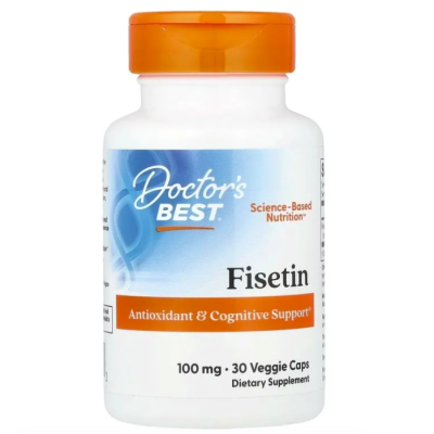 Doctor's Best, Fisetin with Novusetin, физетин/новусетин, 100 мг, 30 капсул - срок до 05/26