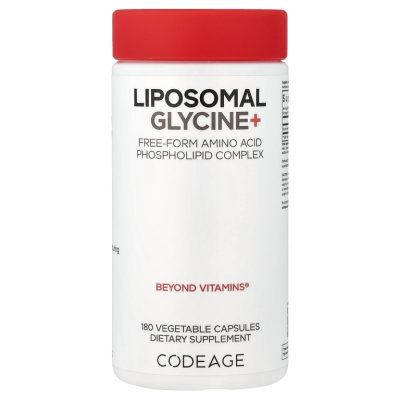 Codeage, Liposomal Glycine+, Липосомальный глицин, 180 растительных капсул