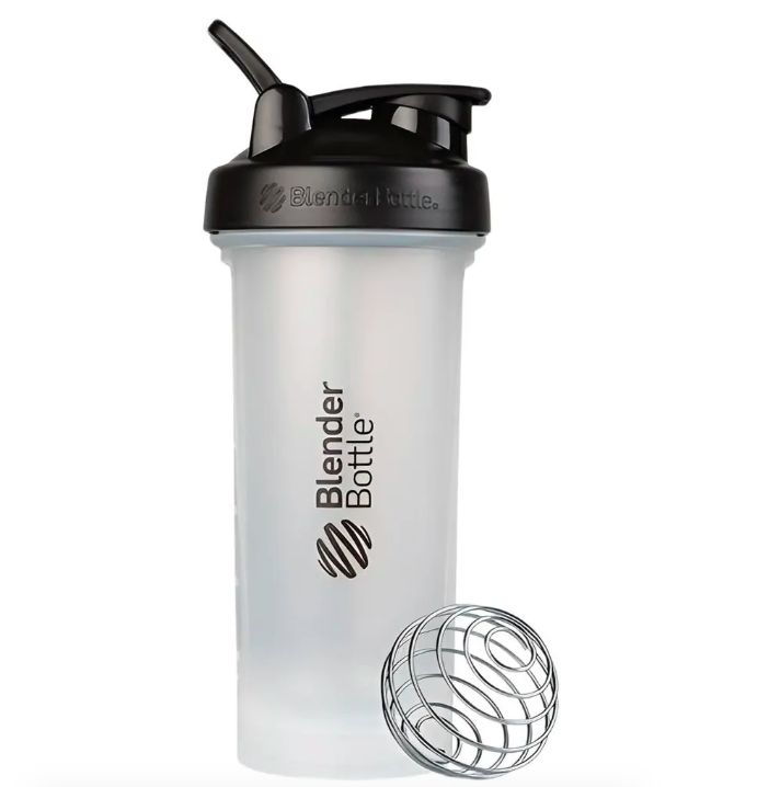 BlenderBottle, Шейкер спортивный Classic, цвет Clear Black (прозрачный/чёрный), 828 мл (28oz)