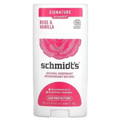 Schmidt's, Натуральный дезодорант, Rose & Vanilla, роза и ваниль, 75 г