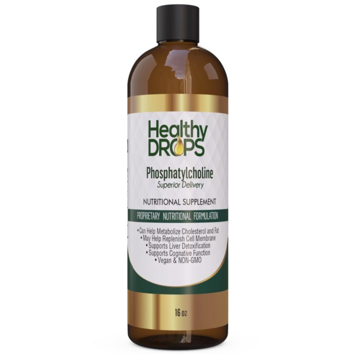 Healthy Drops, PhosphatidyIcholine, Липосомальный фосфатидилхолин, 473мл