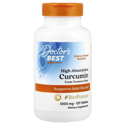 Doctor's Best, Curcumin, легкоусвояемый куркумин, 1000 мг, 120 таблеток