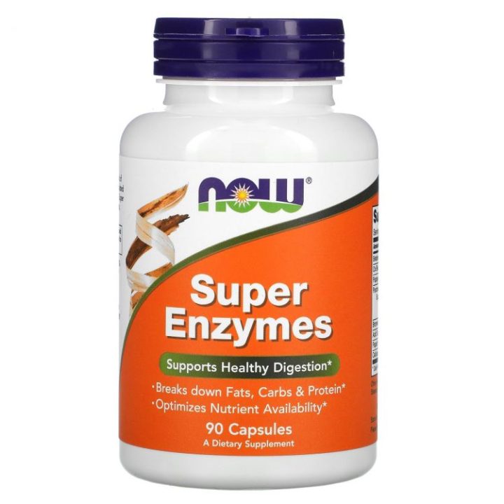 Now Foods, пищеварительные ферменты, Super Enzymes, 90 капсул