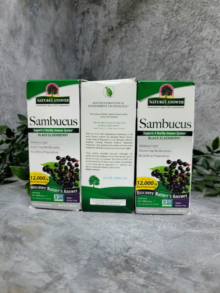 Natures Answer, Черная бузина для иммунитета, Sambucus Immune, 12 000 мг, 240 мл, ДИСКОНТ