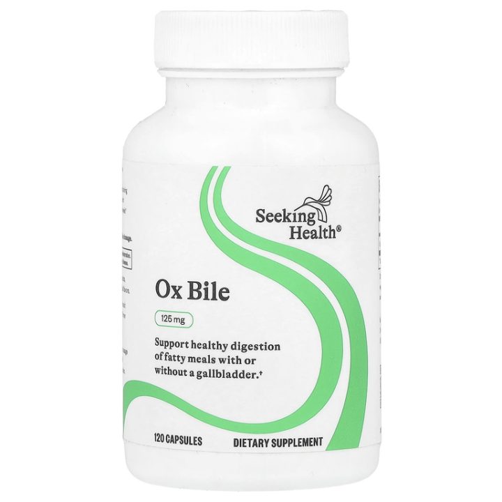 Seeking Health, Ox Bile, бычья желчь, 125 мг, 120 капсул