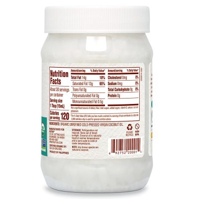 Nutiva, Organic Virgin Coconut Oil, Органическое кокосовое масло первого отжима, 444мл