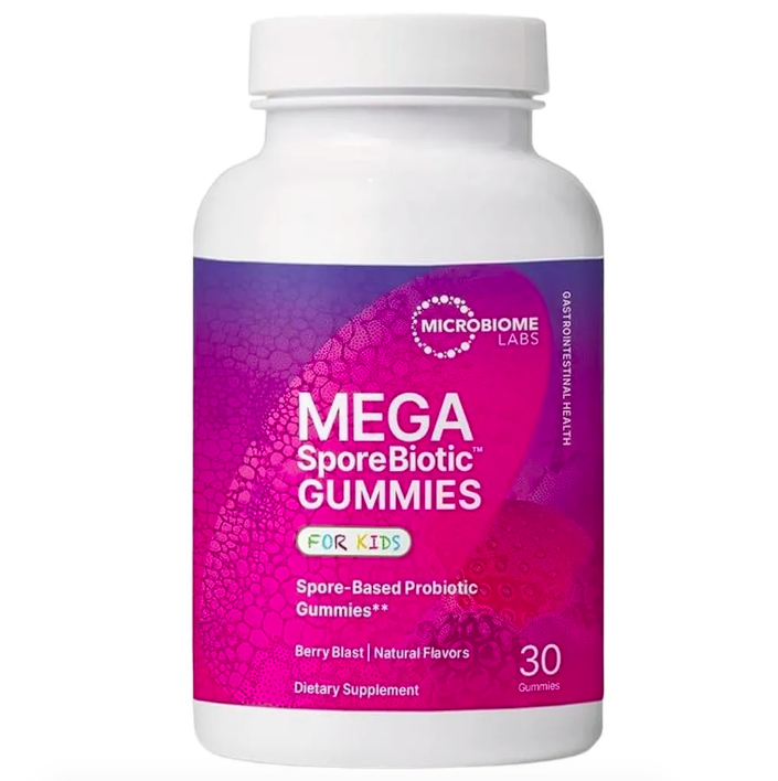 Microbiome Labs, пробиотики для детей, вкус ягод, 30 жевательных таблеток