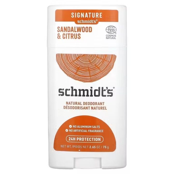 Schmidt's, Натуральный дезодорант, Sandalwood & Citrus, сандаловое дерево и цитрус, 75 г