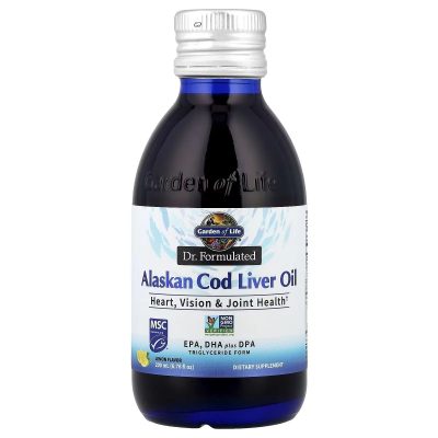 Garden of Life, Dr. Formulated, Alaskan Cod Liver Oil, жир печени аляскинской трески, лимон, 200 мл