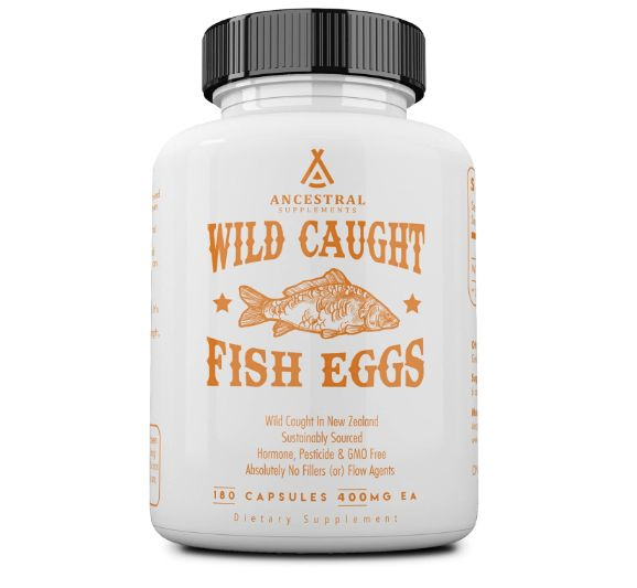 Ancestral Supplements, Сублимированная икра дикой рыбы, Wild Caught Fish Eggs, 180 капсул