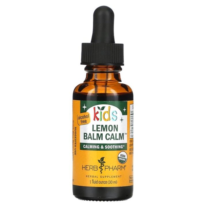 Herb Pharm, успокаивающий лимонный бальзам для детей, без спирта, Lemon Balm Сalm, без спирта, 30 мл