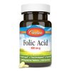 Carlson, Фолиевая кислота, Folic Acid, 800 мкг, 300 вегетарианских таблеток