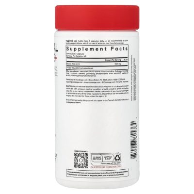 Codeage, Liposomal Glycine+, Липосомальный глицин, 180 растительных капсул