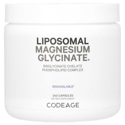 CodeAge, Липосомальный глицинат магния, Liposomal Magnesium Glycinate, 240 капсул