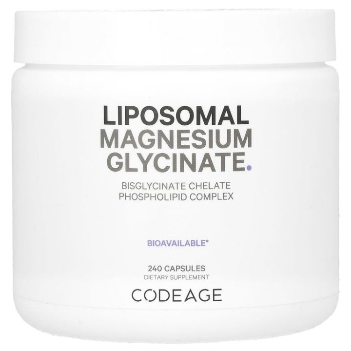 CodeAge, Липосомальный глицинат магния, Liposomal Magnesium Glycinate, 240 капсул