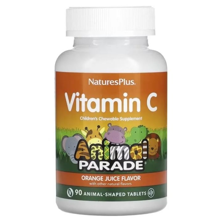 Animal Parade, Nature's Plus, Витамин C для детей 4+, 90 животных