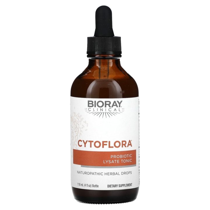 Bioray, CytoFlora, тоник на основе пробиотических лизатов для поддержки кишечника и иммунитета, 118 мл