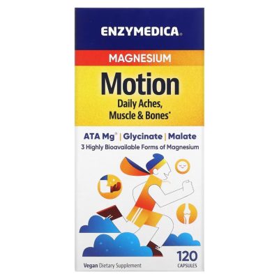 Enzymedica, Магний, Magnesium, Motion, 120 капсул