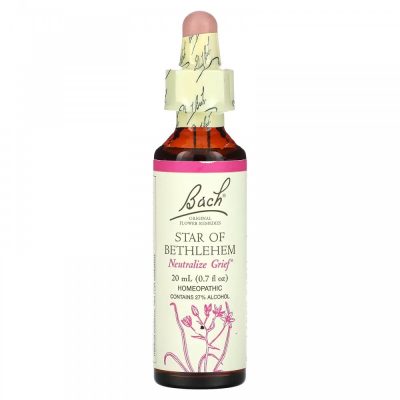 Bach, Original Flower Remedies, Вифлеемская звезда, Star of Bethlehem, горе и потрясения, 20 мл
