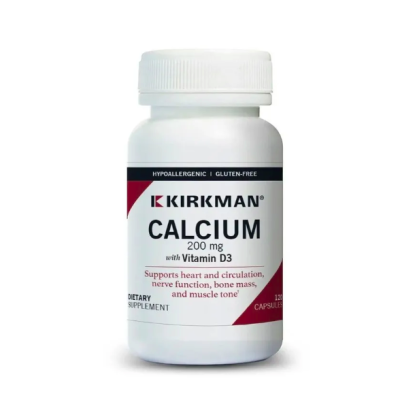 Kirkman Labs, кальций с витамином D3, 200 мг, 120 капсул