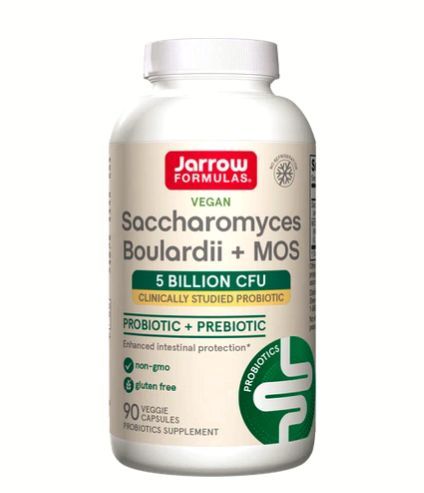 Сахаромицеты Буларди + MOS, Saccharomyces Boulardii, Jarrow, 90 капсул