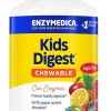Enzymedica, Kids Digest, пищеварительные ферменты для детей, вкус фруктов, 60 жевательных таблеток