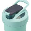 BlenderBottle, Шейкер спортивный, Stainless Sleek Sport, цвет шейкера All Black (чёрный), цвет шарика Cobalt (синий), 740 мл (25 унций)