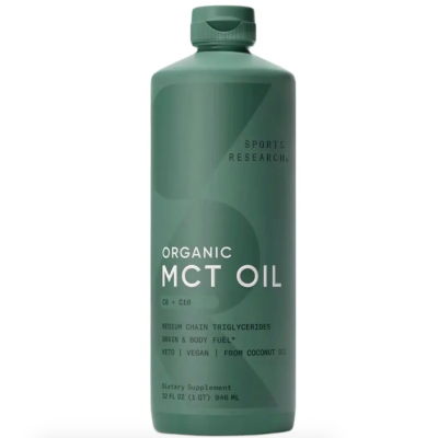 Sports Research, Органическое масло MCT, Organic MCT Oil, С8+С10, без запаха, 946 мл