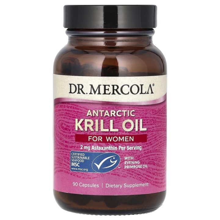 Dr. Mercola, Krill Oil for Women, Масло антарктического криля для женщин, 90 капсул