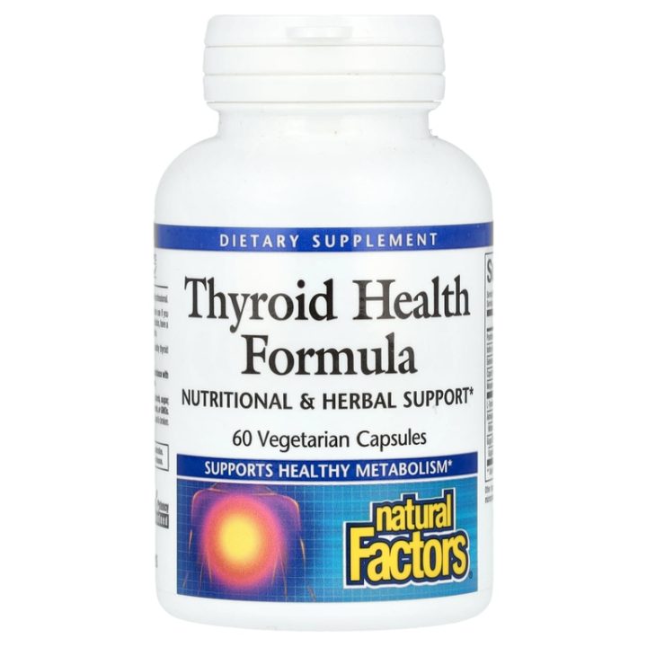 Natural Factors, добавка для здоровья щитовидной железы, Thyroid Health Formula, 60 капсул
