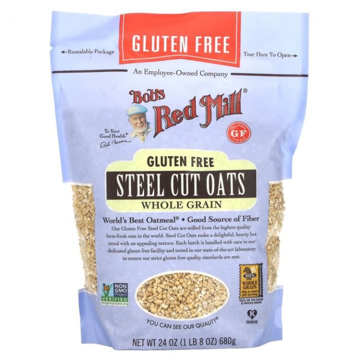 Bob's Red Mill, Необработанный овес, цельное зерно, без глютена, 680 г