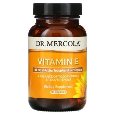 Dr. Mercola, Vitamin E, Витамин E, 90 капсул