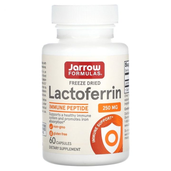 Jarrow Formulas, Лактоферрин, Lactoferrin, 250 мг, 60 капсул