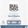 Buldog Skincare, Steel Blades, Сменные кассеты д/бритвы с 5 лезв, с маслом баобаба, 4 шт