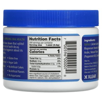 Xlear, Spry, леденцы для защиты зубов без сахара, вкус перечной мяты, Dental Defense, 240 штук
