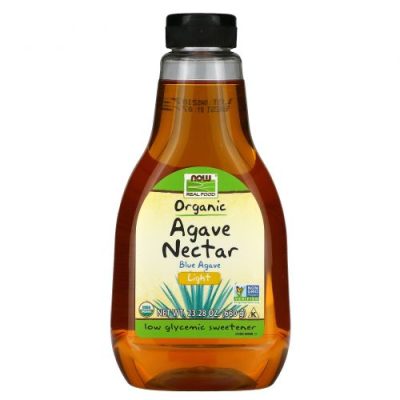 Now Foods, сироп агавы светлый, нектар голубой агавы, 660 г